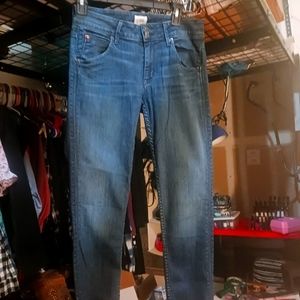 Hudson Dark Wash Collin Mid Rise Skinny Jeans